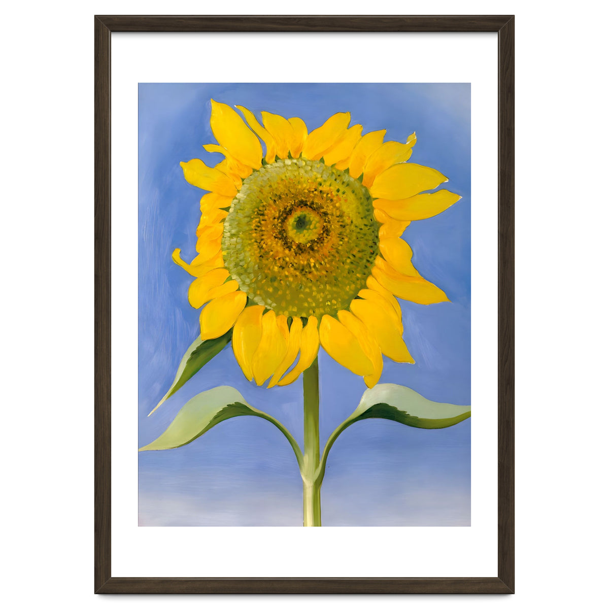 Georgia O’Keeffe – Sunflower, New Mexico (1935) | Bold Modernist Floral Painting Inspired by the American Southwest