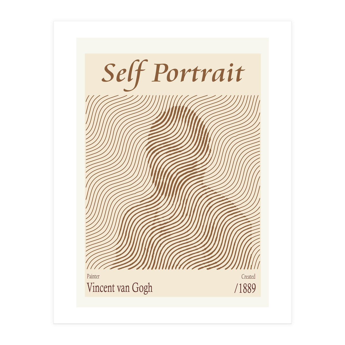 Self Portrait Vincent Van Gogh (1889) (Print Only)