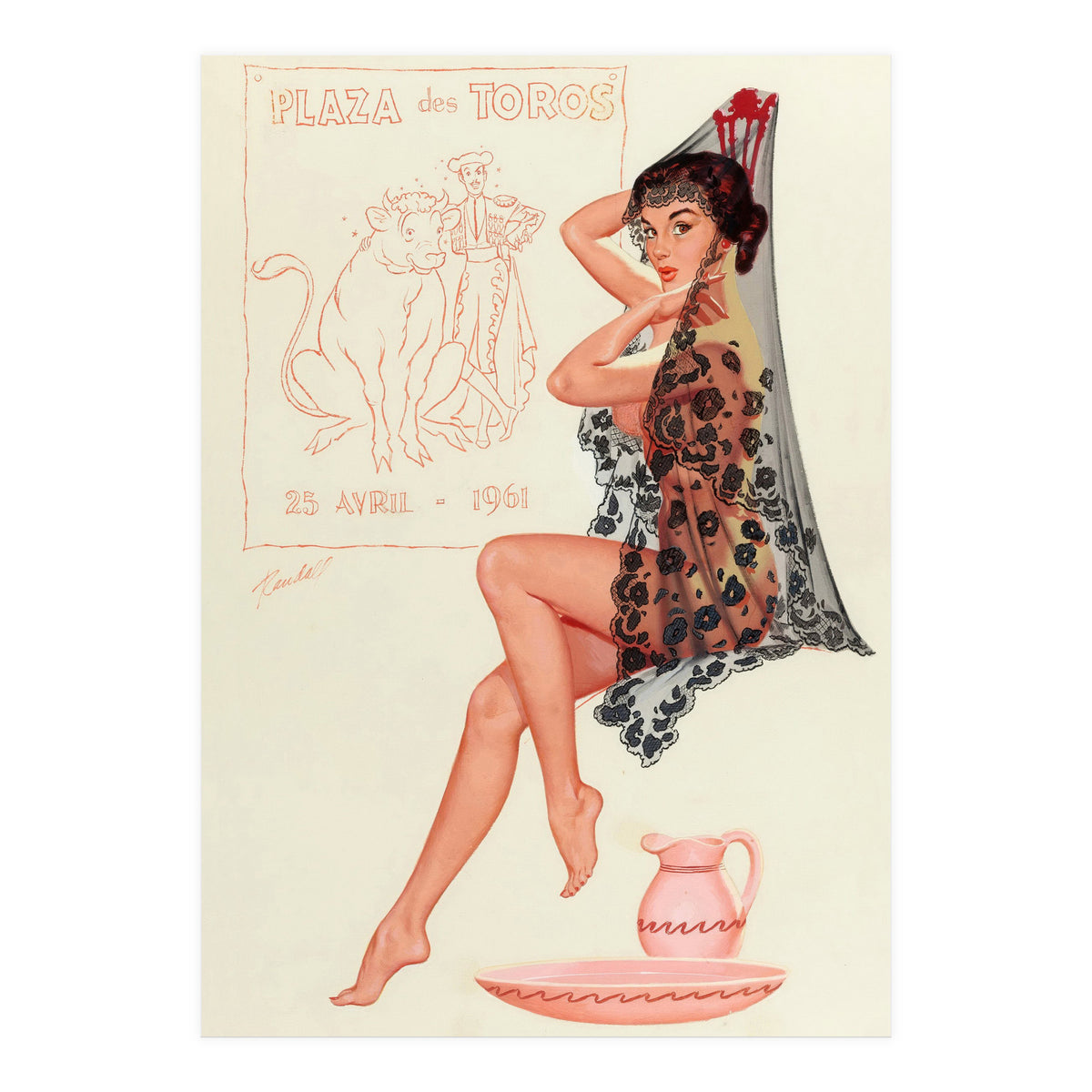 Pinup Spanish Girl (Print Only)