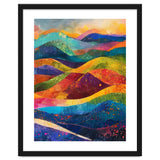 Vibrant Abstract Patchwork Landscape Art thumbnail