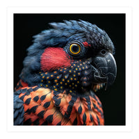 Close Up Portrait Of A Colorful Exotic Parrot (Print Only)