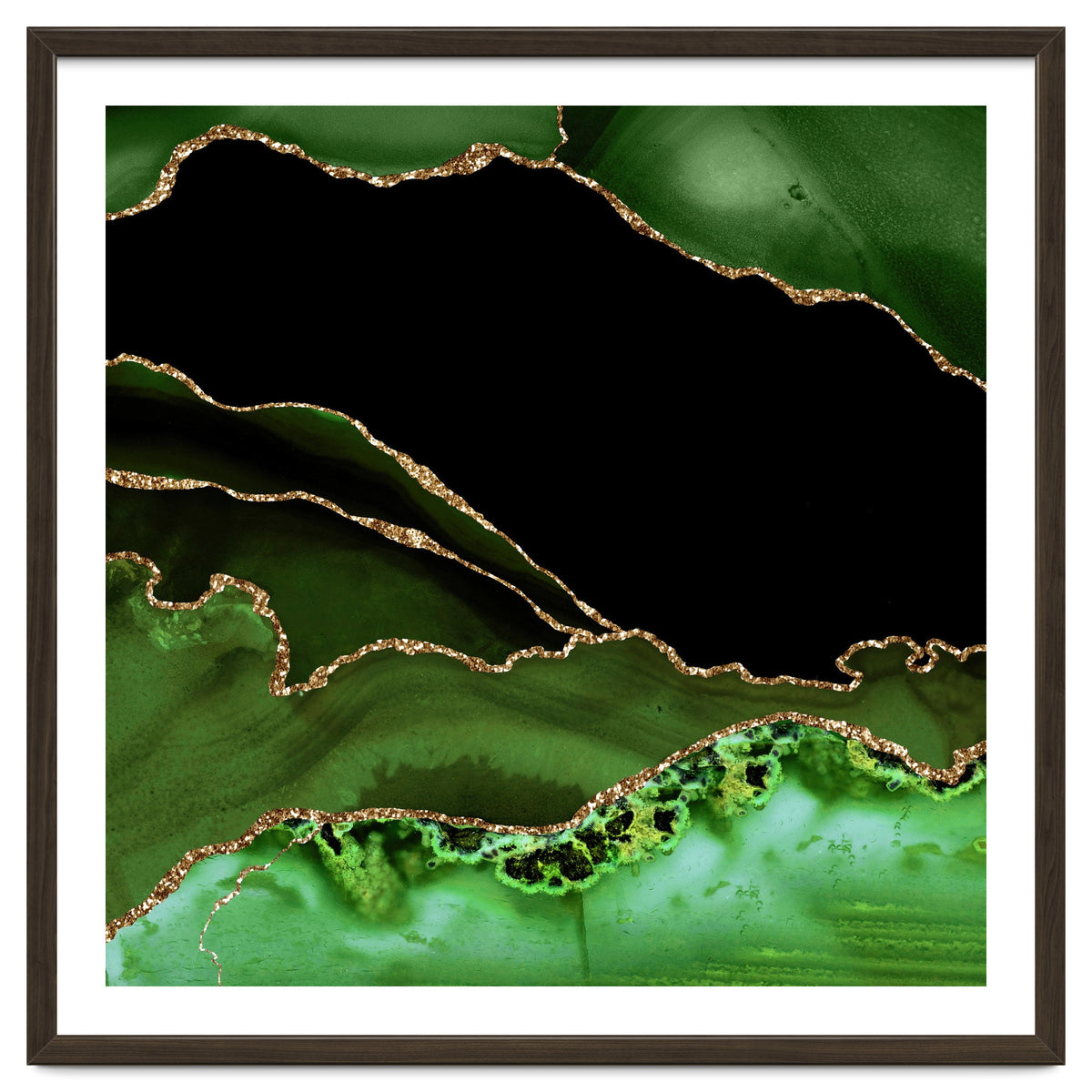 Green & Gold Agate Texture 14