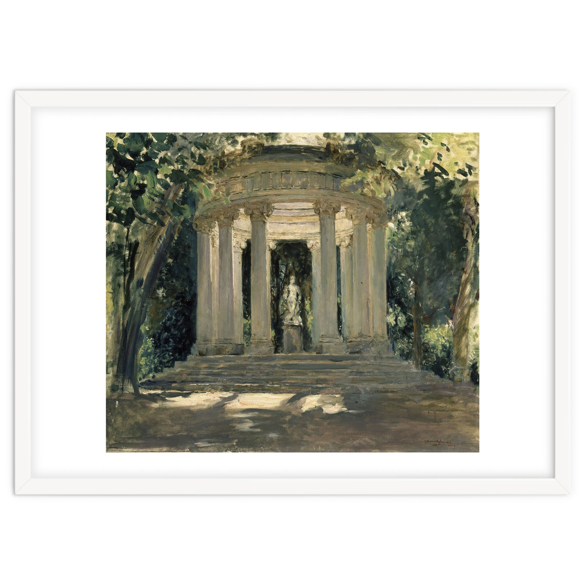 THE VILLA ADRIANA OF TIVOLI (ROME) - 1926 - OIL ON CANVAS - 0.60 X 0.70 M.