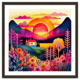Folk Sunset Over Mountain Lake thumbnail