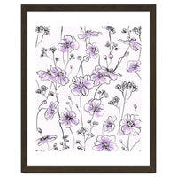 Wild Roses Floral Pattern - Purple