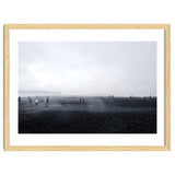 Tourists on the black sand beach - Iceland thumbnail