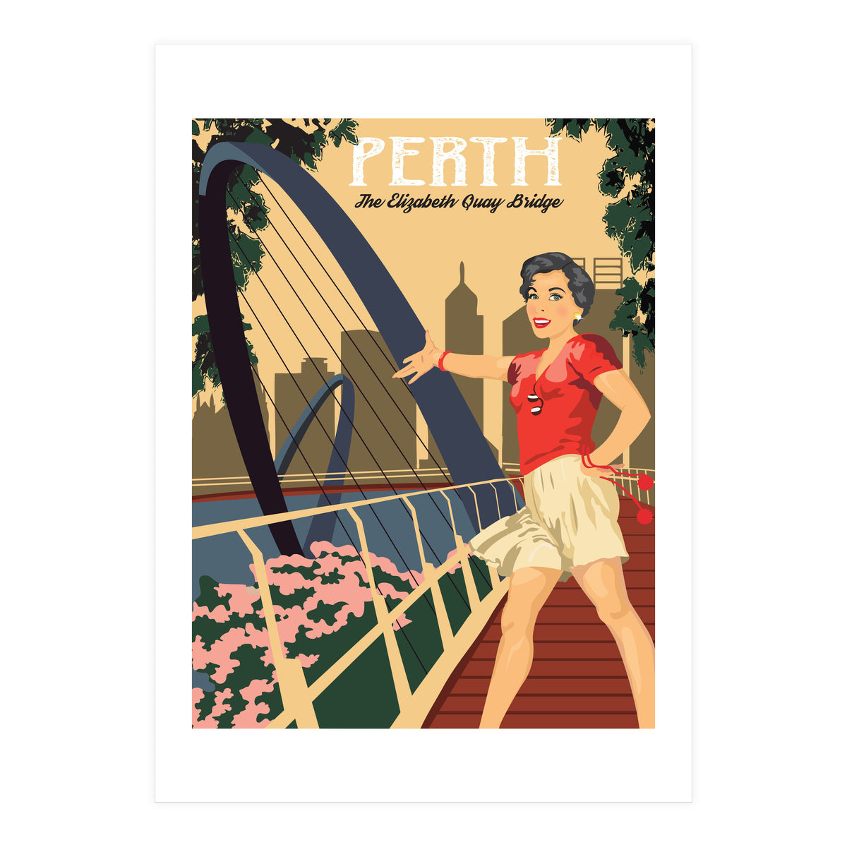 Perth, The Elizabeth Quay Bridge, Australia (Print Only)