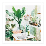 Junglow, Urban Jungle Botanical Home decor, Tropical Plants Interior Design Plant Lady Painting (Print Only) thumbnail