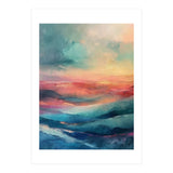 Ethereal Abstract Mountain Mist Painting (Print Only) thumbnail