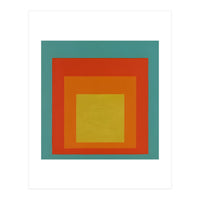 JOSEF ALBERS - HOMAGE TO THE SQUARE GREEN RED YELLOW ORANGE  (Print Only)