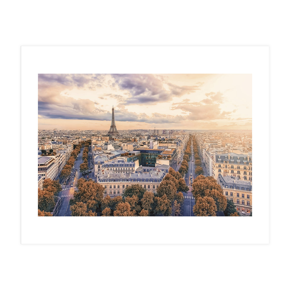 Sunset In Paris (Print Only)