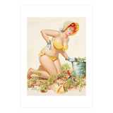 Beautiful Chubby Girl In The Garden (Print Only) thumbnail
