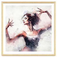 Elegant Ballet Dancer Portrait In Motion