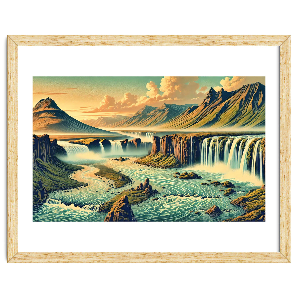 Vintage Iceland, Landscape Poster