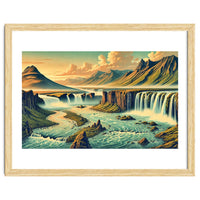 Vintage Iceland, Landscape Poster