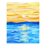 Sunsets & Romance, Ocean Watercolor Painting, Mosaic Eclectic Nature Landscape, Modern Boho Travel (Print Only) thumbnail