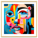CUBIST HARMONY,  face, the essence of Cubist inspiration in a fragmented vibrant spectrum. thumbnail