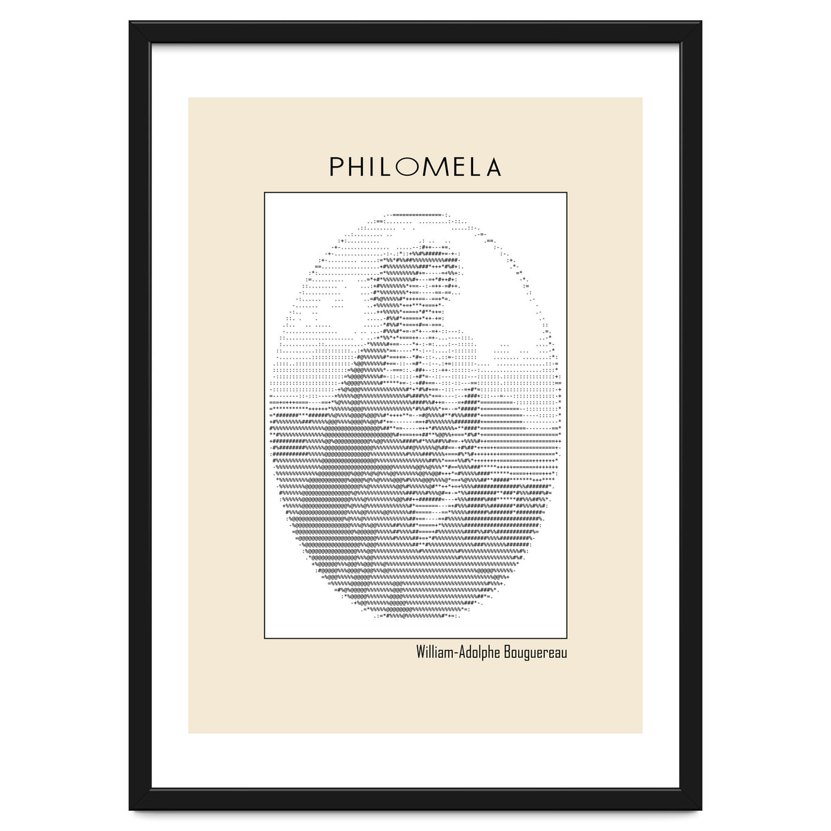 Philomela – William Adolphe Bouguereau (1861) – Ascii Art