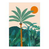 Palm Vibes, Tropical Vintage Botanical Nature, Illustration Mountains Landscape Adventure, Pastel Plants Wild Jungle Boho Forest (Print Only) thumbnail