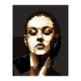 Monica Bellucci Hollywood Actress Retro Style Geometric Illustration (Print Only) thumbnail