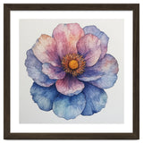 Ethereal Bloom: Watercolor Petals in Indigo and Rose thumbnail
