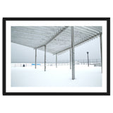 Sunshade site in the winter beach thumbnail