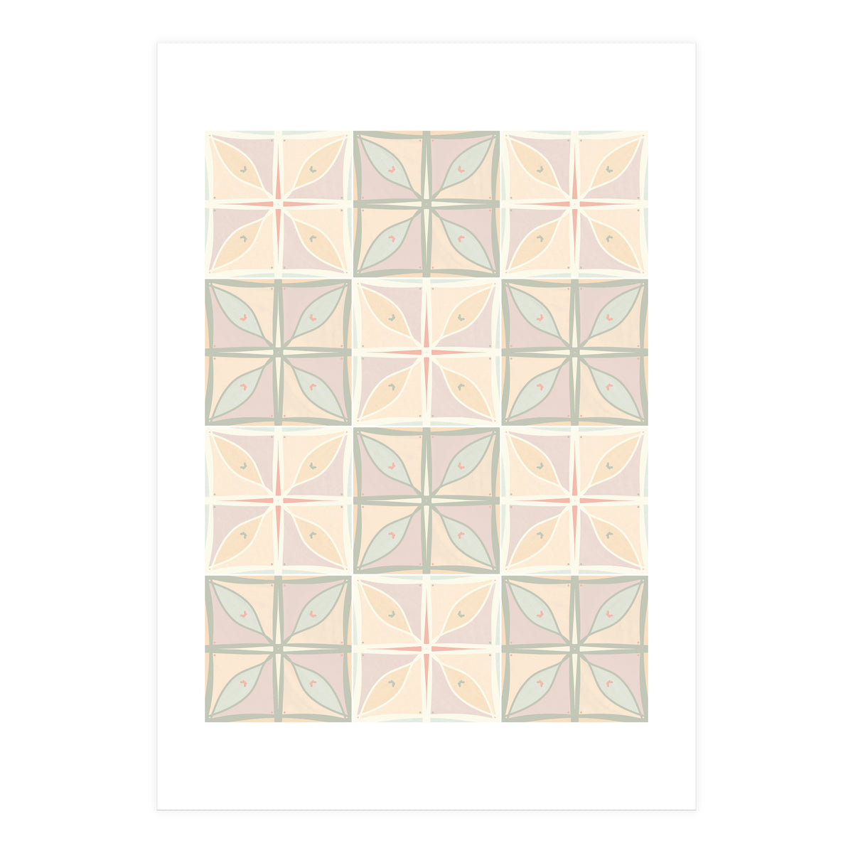 Old Style Pastels Kitchen Tiles (Print Only)