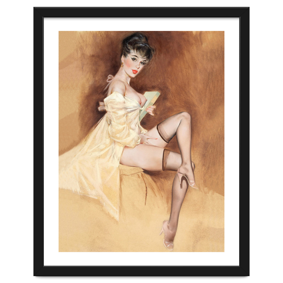 Late Portrait Of Sexy Pinup Secretary Woman