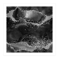 Black Glitter Agate Texture 05 (Print Only)