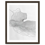 Abstract Black And White Organic Flowing Lines Pattern thumbnail