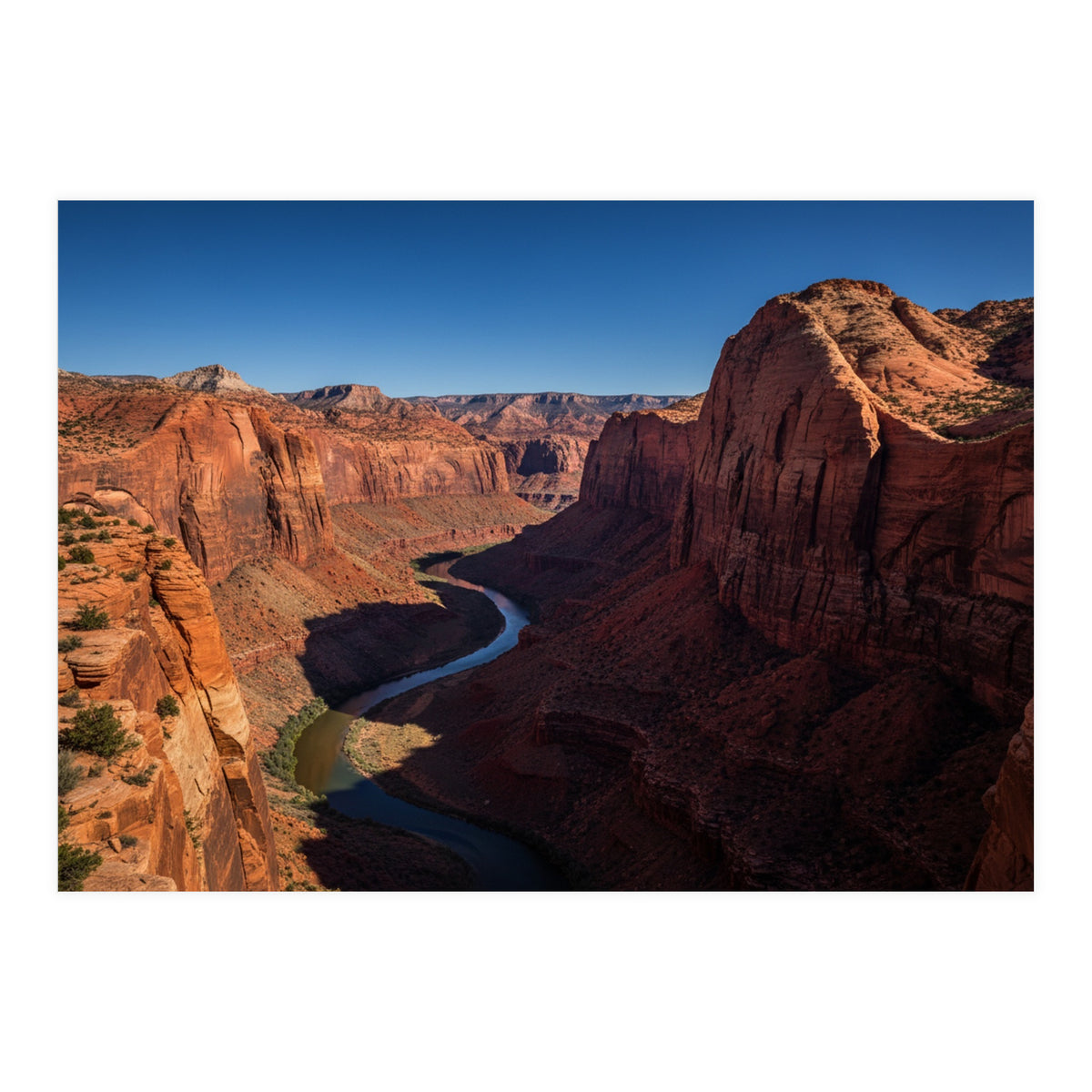 Canyon Majesty: River Through the Red Rocks (Print Only)