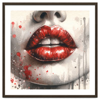 Watercolor Woman Lips #2