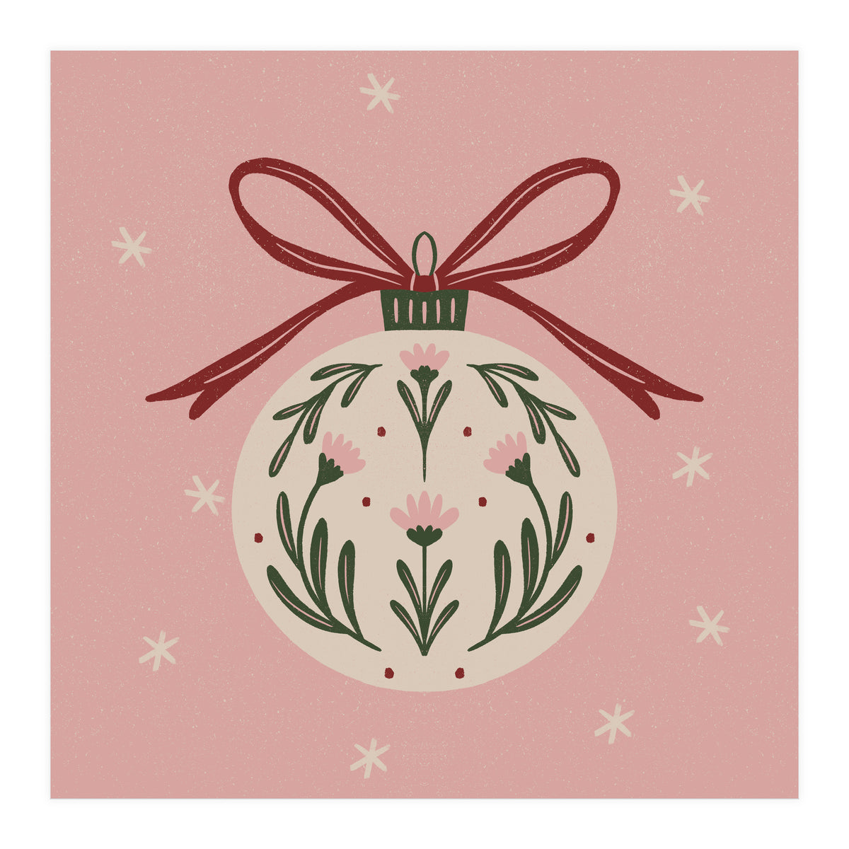 Christmas Flower Globe (Print Only)