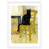 Black Cat on the Yellow Chair, Cozy Van Gogh Vintage Style, Cat at Eternity’s Gate thumbnail
