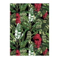 Banano Leaves Dark Jungle Red (Print Only)