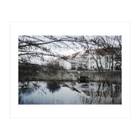 Residential house along the lake (Print Only)