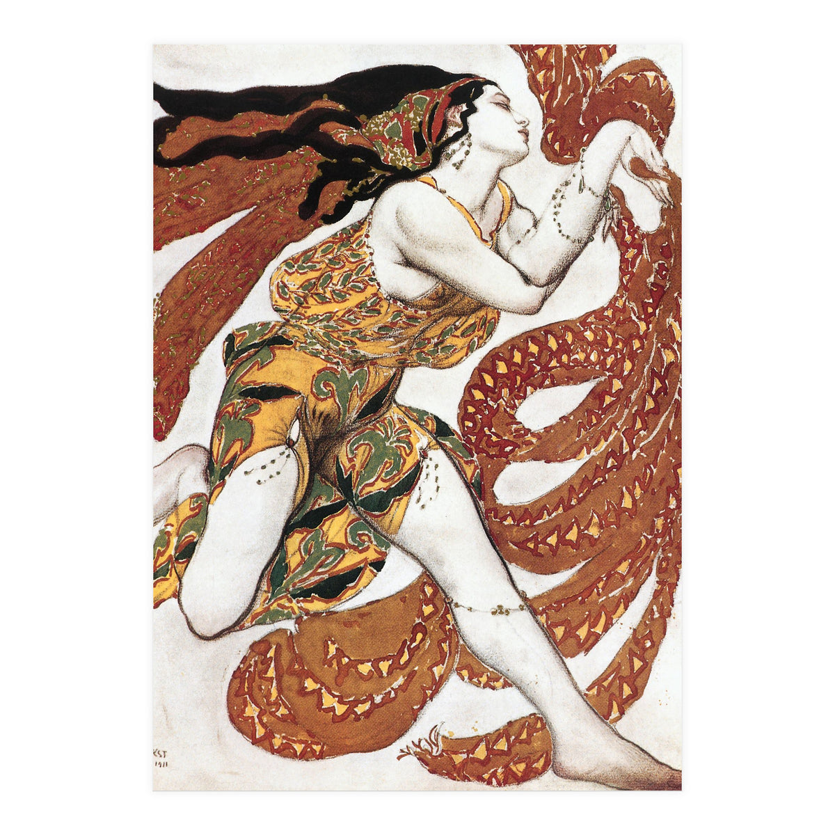 Costume sketch for a Bacchante, from the ballet &quot; Narcissus&quot. (Print Only)