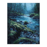 The Cerulean Current: A Whispering Flow Through the Moss (Print Only) thumbnail