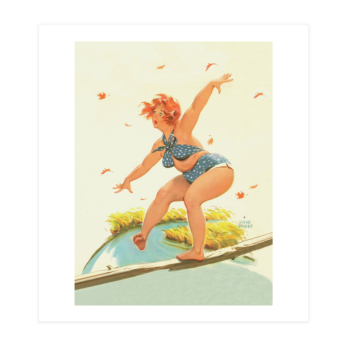 Sudden Wind On A Wooden Beam (Print Only)