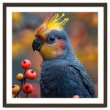 Cockatoo Parrot With Orange Crest And Berries thumbnail