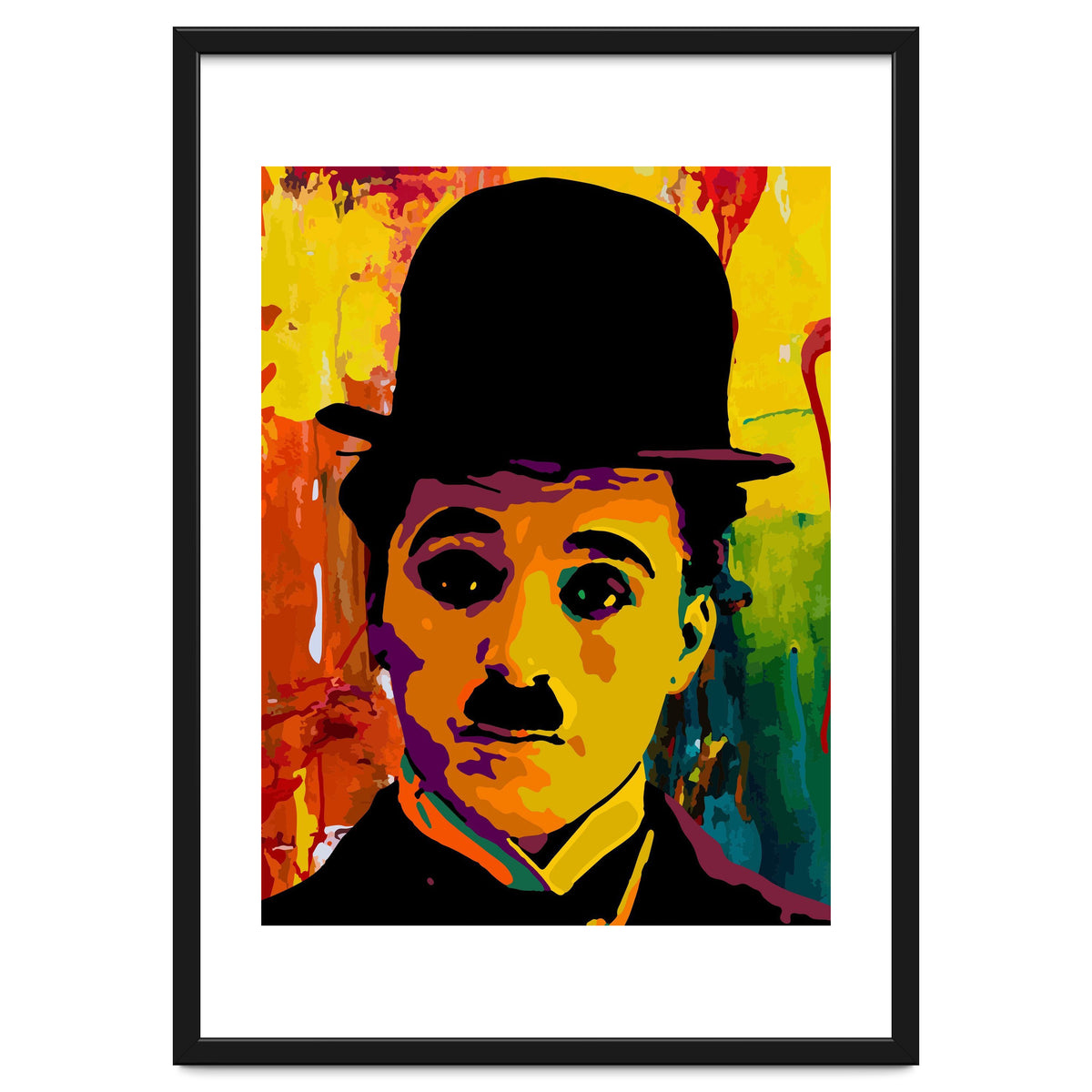 Charlie Chaplin Colorful Abstract Art