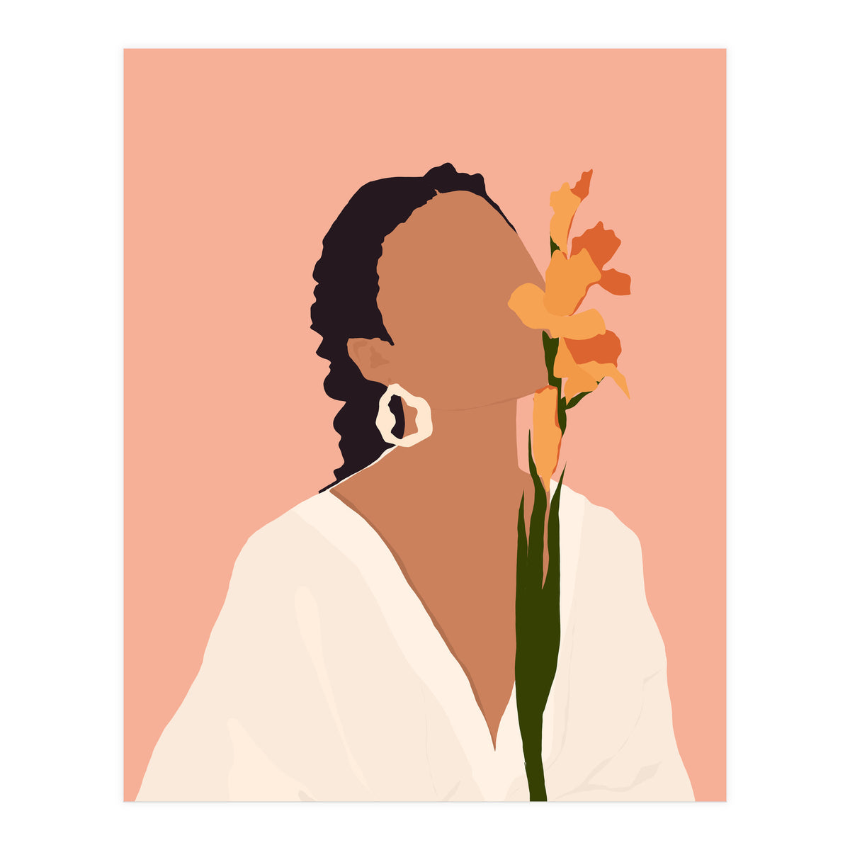 Fervor, Depth Of Feeling, Love Affection Lust Crush, Bohemian Woman Longing Pastel (Print Only)