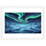 Arctic Glow: Northern Lights Winter Landscape thumbnail