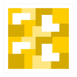Yellow Abstract Square Tiles Pattern (Print Only) thumbnail
