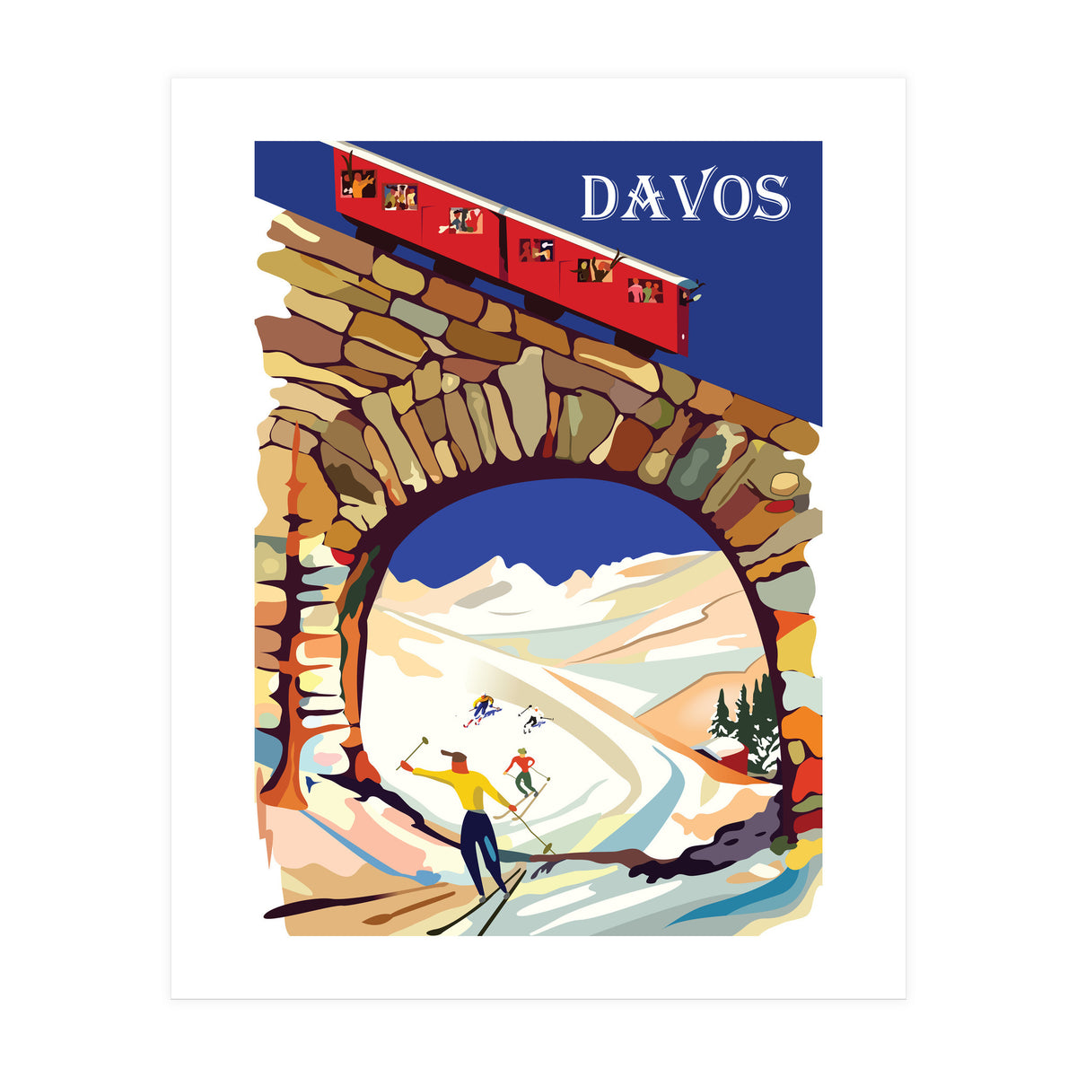 Davos Funicular on the Bridge (Print Only)