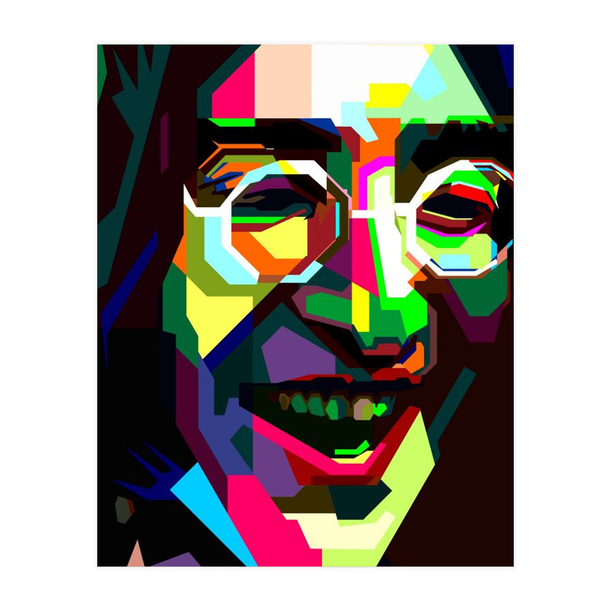 John Lennon English Rock And Roll Pop Art Wpap (Print Only)