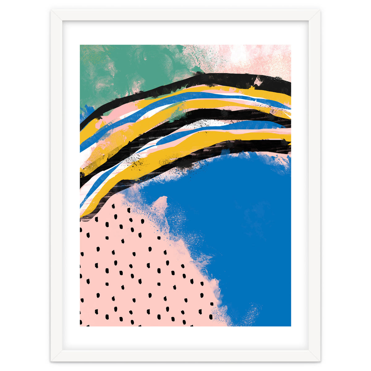 Abstract Pink Blue Dreamy Painting