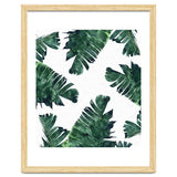 Banana Leaf Watercolor Painting, Tropical Nature Botanical Palm Illustration Bohemian Minimal Luxe thumbnail
