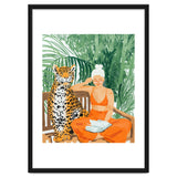 Jungle Vacay | Modern Bohemian Blonde Woman Tropical Travel | Leopard Wildlife Forest Reader thumbnail