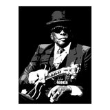John Lee Hooker American Blues Guitarist in Grayscale (Print Only) thumbnail